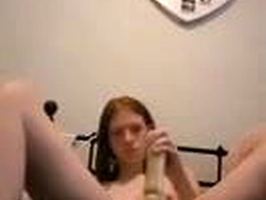 My slutty gf fucks herself with deo bottle