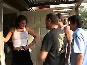 Redhead MILF Sucking Withdraw Three Guys